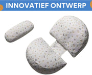 Opulence Ergonomisch zwangerschapskussen - Voor zijslapen - Body pillow - Zijslaapkussen - Voedingskussen - Verstelbaar - Grijs