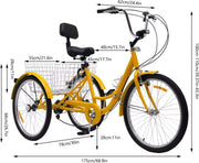 Bolt Edge Driewieler voor volwassenen - Opvouwbare Trike fiets - 24 inch