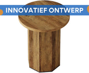 Ronde bijzettafel - Voor Woonkamer - Bank - Binnen - Bruin