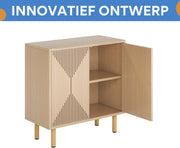Opbergkast met deuren - Binnen - Voor woonkamer of hal - Dressoir- Naturel