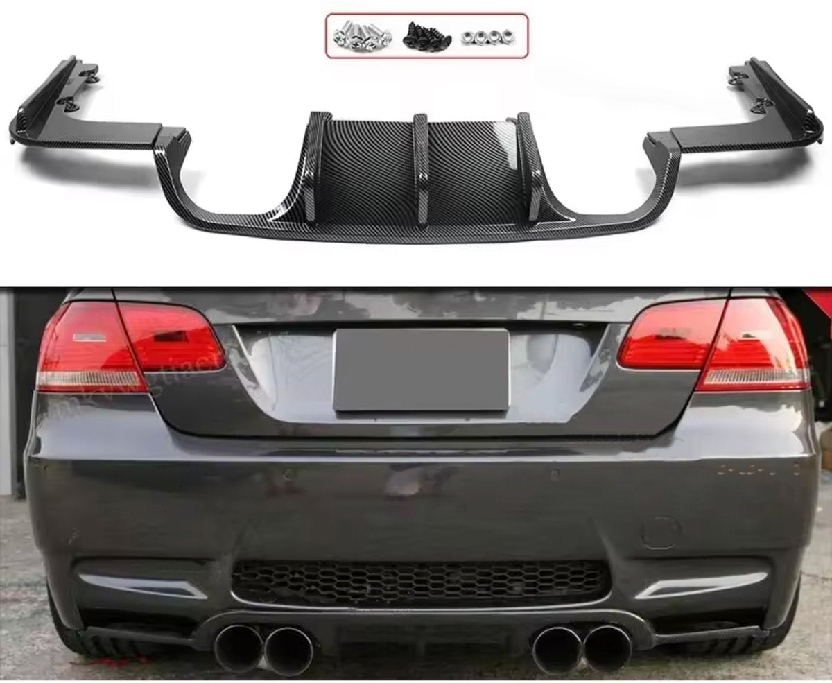 Achterbumper Lipspoiler Diffuser - Voor BMW E92 Coupe/E93 Cabriolet M3 (2008-2013) - Koolstofvezel - Auto accessoires