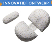 Ergonomisch zwangerschapskussen - Voor zijslapen - Body pillow - Zijslaapkussen - Voedingskussen - Verstelbaar - Grijs