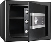 Kluis Nero - 37cm - Brandwerend en waterdicht - Kluisjes met cijferslot - 2 sleutels - Digitaal toetsenbord - Zwart