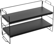 Bureau organizer- Bureau accesoires - Keuken organizer - Aanrecht organiser - Kantoor en Thuiswerkplek - 2-Lagen - Zwart