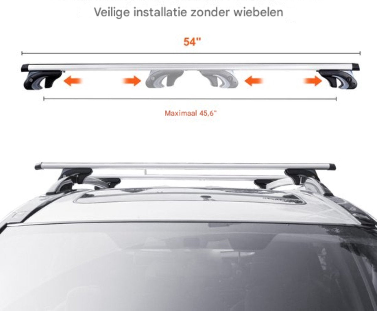 Happyment Dakdragers universeel - Anti-diefstal systeem - Met slot - Geschikt Voor bagagerek