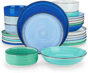 Zafiro Serviesset - 24 delig - 8 persoons - Rainbow - Dinerborden - Bordenset - Diepe borden - Ontbijtborden - Servies - Keukenservies
