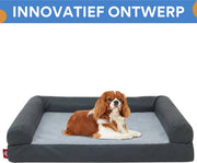 Hondenbench Valora - 91cm - Hondenbed - Donkergrijs - Hondensofa - Hondenzetel - Wasbaar - Ook voor katten
