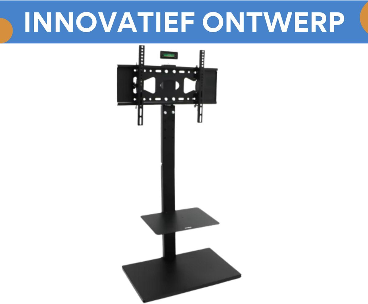 TV vloerstandaard verrijdbaar Vaylen - Universeel - Voor 32"-65" inch - Standaard - In hoogte Verstelbaar - Zwart