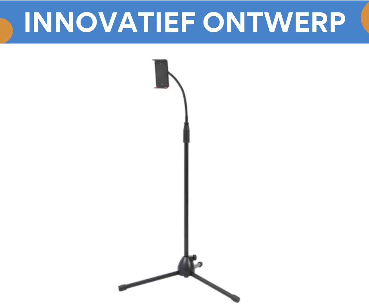 Vloerstandaard Vaylen - voor tablet en telefoon - Statief 4,7"-10" inch - Flexibele beugel standaard