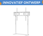 TV muurbeugel - Voor 26"-75" - Kantelbaar - Ultra Slim & ruimtebesparend - Statief - Wit