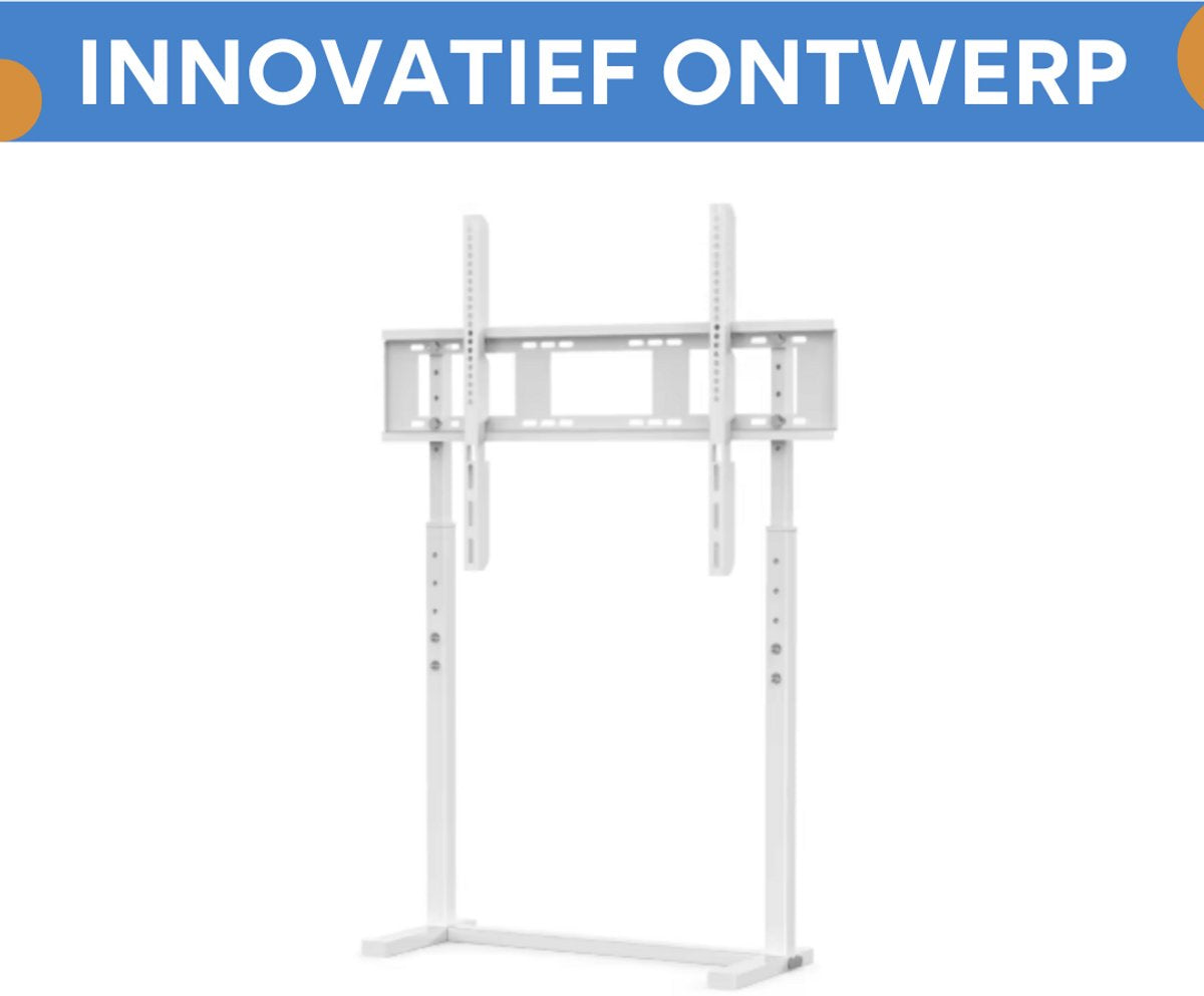 TV muurbeugel - Voor 26"-75" - Kantelbaar - Ultra Slim & ruimtebesparend - Statief - Wit