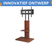 TV vloerstandaard vintage Tavien - VerrijdbaarVoor 32"-65" inch - Standaard statief universeel - In hoogte Verstelbaar