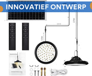 Camping lamp - Hanglamp op zonne-energie - Kampeerlamp - 200 LEDS - Waterdicht