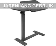 Laptoptafel - Bijzettafel - Bedtafel - Banktafel- Voor gebruik aan bed of kantoor - Verstelbaar - Zwart