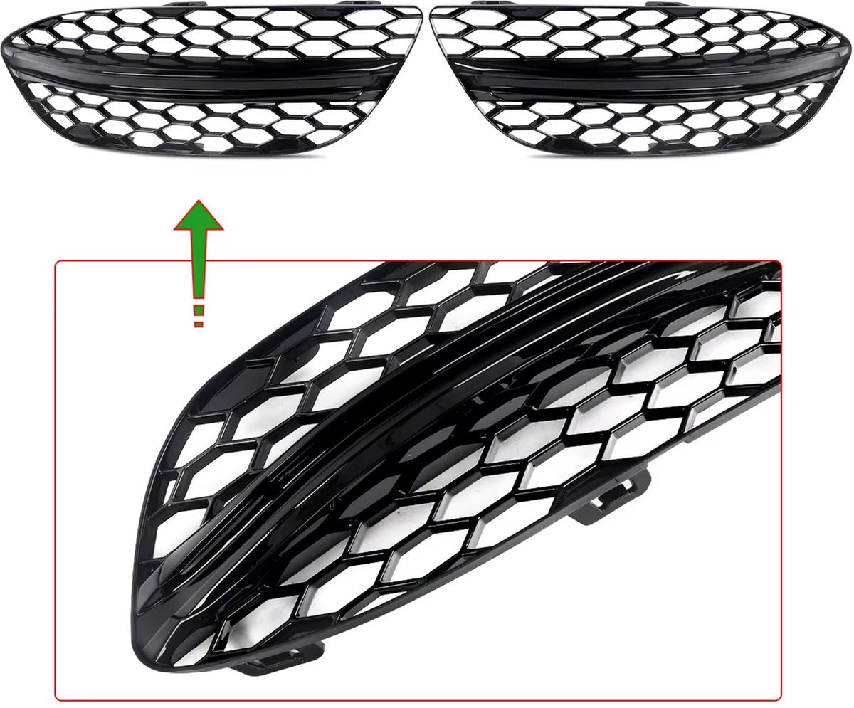 Voorbumper - Voor Mercedes C-Klasse W205 C205 2014-2018 - Auto accessoires - Mistlichtgrille - Bezel set LH + RH
