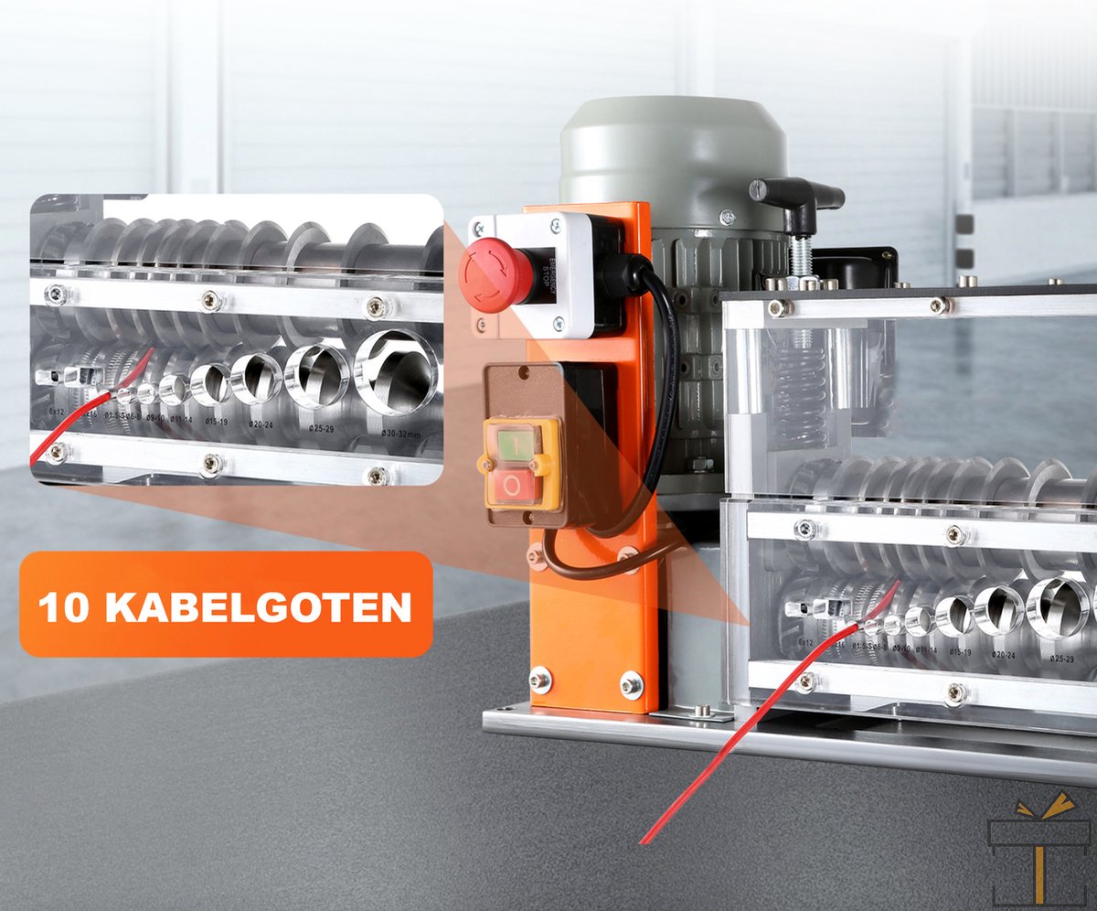 Happyment Kabelstripper Machine - 1,5-32mm - Automatische Striptang - Kabelpeller - Draadstripper - Stripmachine - Elektrisch - Koper en meer