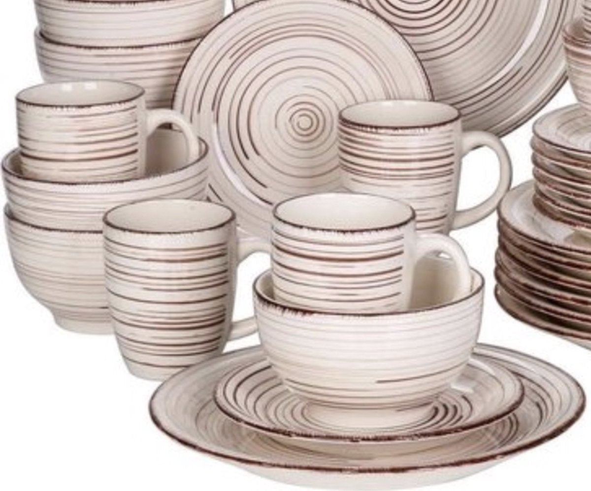 Happyment Serviesset 8 personen - 32 delig - Borden - Keramisch servies