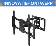 TV muurbeugel - Voor 30"-85" inch - Draaibaar en kantelbaar - Ultra Slim & ruimtebesparend - Beugel statief - Zwart