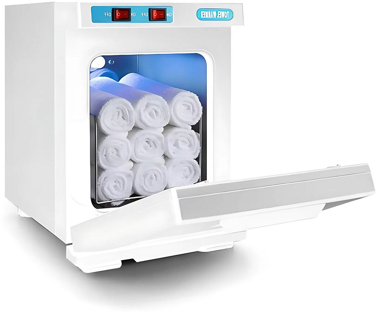 Handdoek verwarmer - Towel verwarmer - Voor Gezichtsspa en Schoonheidssalon - 5L - met Aluminium Kamer - Snelle en Hygiënische Verwarming - Zwart