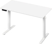 Elektrisch Sta-Bureau - Voor Thuiswerken of Kantoor - In Hoogte Verstelbaar Ergonomisch Computerbureau met USB-Oplaadpoort en Geheugenbediening - Color: 120x60cm white