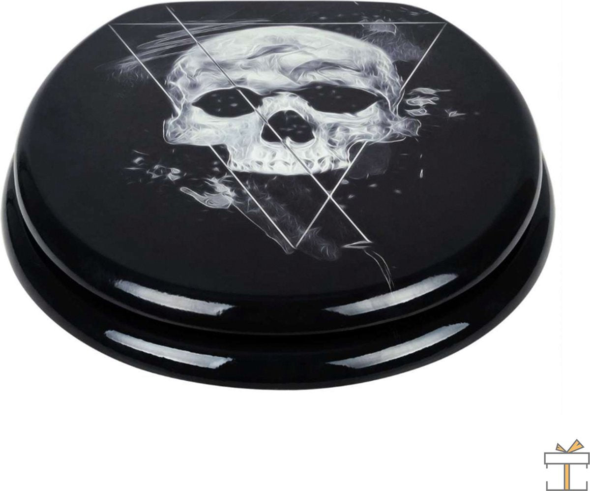 Happyment Antibacteriële Toiletbril Skull - Toiletbrillen - Met Softclose - Universeel - WC Bril – Toiletzitting
