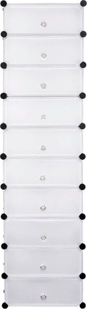 Happyment Luxe Sneakerbox - Wit - 10 stuks - Schoenenbox - Schoenenrek - Opbergbox - Schoenendoos - Opbergsysteem