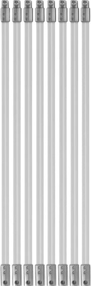 Kachelpijpborstel - 8m Schoorsteenborstel - Incl. 8 Nylon Stangen voor Openhaard