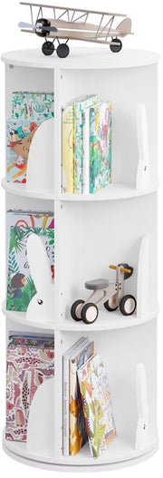 Boekenkast kind - Roterende boekenrek - Voor kinderkamer of woonkamer - Speelgoed- Wit