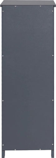 Happyment Kolomkast Badkamermeubel staand - Badkamerkast hoog - Badkamer - Grijs - 4 lades - 30x30x81cm
