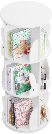 Boekenkast kind - Roterende boekenrek - Voor kinderkamer of woonkamer - Speelgoed- Wit