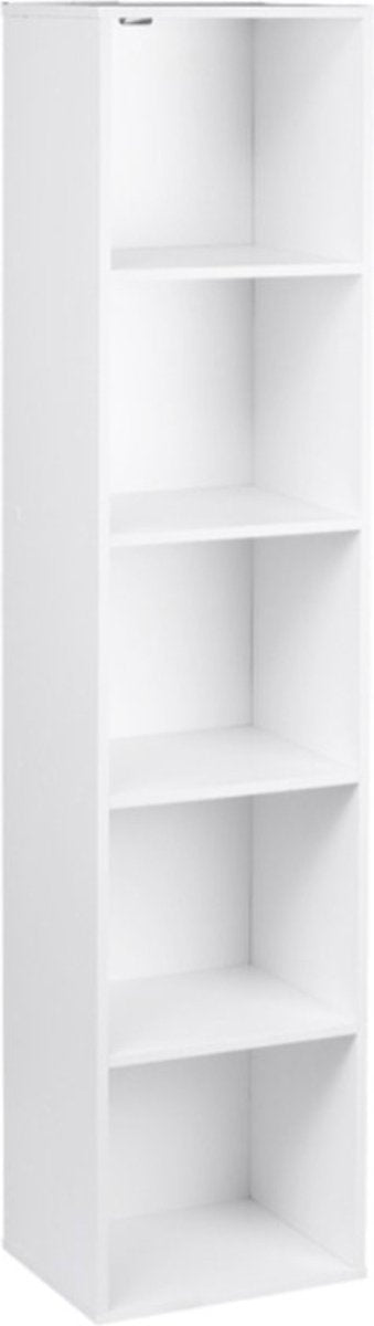 Bolt Edge Boekenkast - Wit - Open Planken - 6 Lagen - 30x24x158.5cm - Voor Kantoor