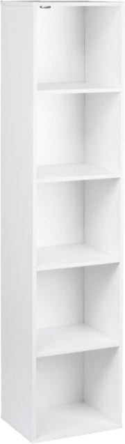 Bolt Edge Boekenkast - Wit - Open Planken - 6 Lagen - 30x24x158.5cm - Voor Kantoor