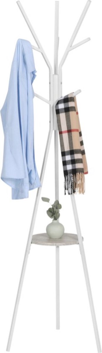 Kapstok Staand - Deluxe - 9 Haken - Met Plank - Metaal - Modern Ontwerp