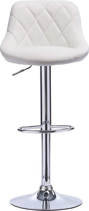 Designer Barkruk - Wit - Ergonomisch - Met rugleuning - Verstelbaar - Set van 2