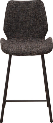 Hapyment Barkruk Velino - Zwart - 67cm zithoogte - Set van 1 - Voor keuken en bar - Met rugleuning - Ergonomische barstoelen