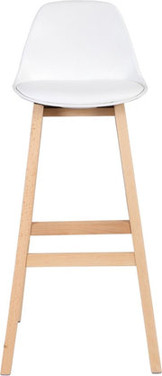 Barkrukken - Wit - Kunstleer - Met rugleuning - Set van 2