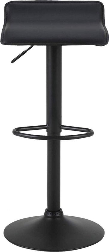 Barkrukken Wavey Zwart - Set van 2 - Keuken - Barstoelen - Zonder rugleuning - Verstelbaar in hoogte - Zithoogte 56-78cm