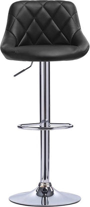 Barkruk - Rugleuning - Ergonomisch - Verstelbaar - Zithoogte 60-82cm - Zwart