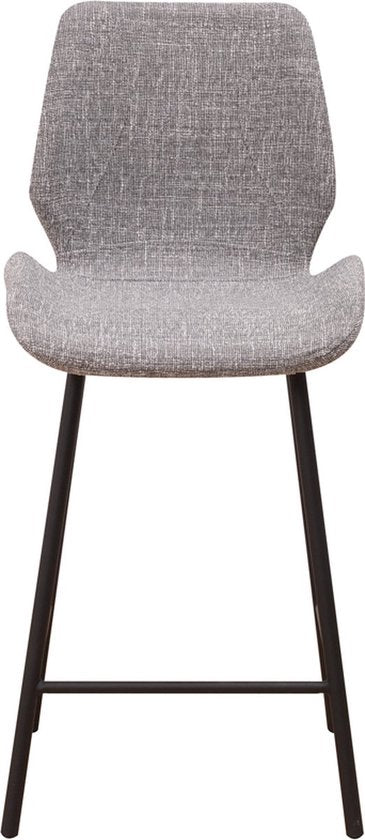 Barkruk - Lichtgrijs - Zithoogte 67cm - Ergonomisch - Rugleuning - Set van 1