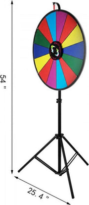 Rad van fortuin - 61cm - Fortuinwiel - Draairad - Draaiwiel - Draaischijf - 14 Slots - Spel & Promotie