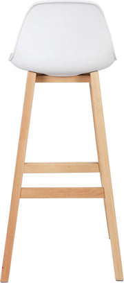 Barkruk Tido Industrial - Wit - Barkrukken set van 2 - Barstoel Kruk - Barstoelen met rugleuning - Keukenstoel - Kunstleer