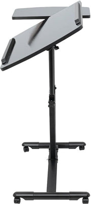 Draagbare Tattoo-Werkbank - Werktafel - Voor Studio en Schoonheidssalon - In Hoogte Verstelbaar met Verwijderbare Dubbele Tattoo-Armsteun - 64×40 cm - Zwart