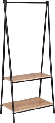 Bolt Edge Kledingrek - Bruin - Met 2 planken - Garderoberek met schoenenrek