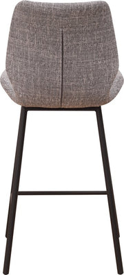 Barkruk - Lichtgrijs - 67cm zithoogte - Set van 1 - Voor keuken en bar - Met rugleuning - Ergonomische barstoelen
