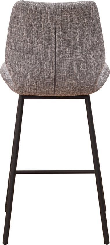 Barkruk - Lichtgrijs - 67cm zithoogte - Set van 1 - Voor keuken en bar - Met rugleuning - Ergonomische barstoelen
