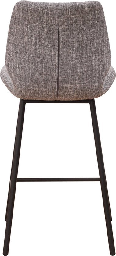 Barkruk - Lichtgrijs - Zithoogte 67cm - Ergonomisch - Rugleuning - Set van 1