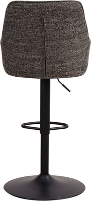 Bolt Edge Barkruk - Donkergrijs - Modern - Chenille - Met rug- en armleuning - Set van 1