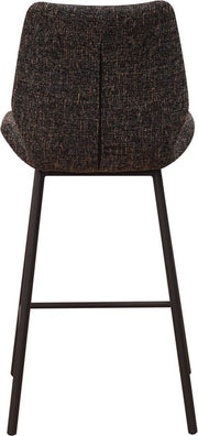 Barkruk - Zwart - Rugleuning - Ergonomisch - Zithoogte 67cm - Set van 1