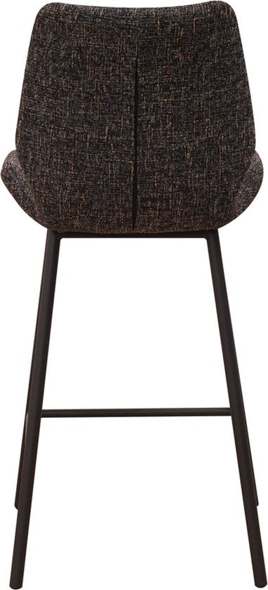 Barkruk - Zwart - Rugleuning - Ergonomisch - Zithoogte 67cm - Set van 1