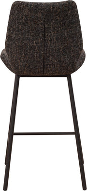 Hapyment Barkruk Velino - Zwart - 67cm zithoogte - Set van 1 - Voor keuken en bar - Met rugleuning - Ergonomische barstoelen